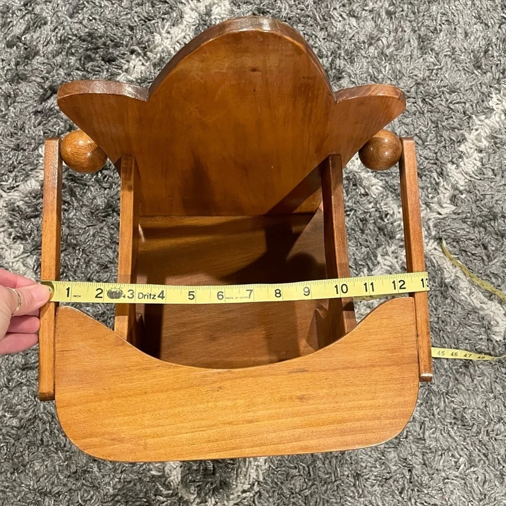 Antique Handmade Doll High Chair One Of A Kind Real Solid Wood